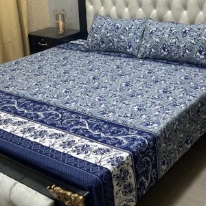 blue floral bedsheet set