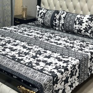 Black Floral Bedsheet Set
