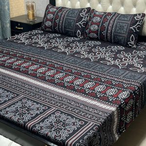 black crystal cotton bedsheet