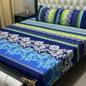 blue floral bedsheet