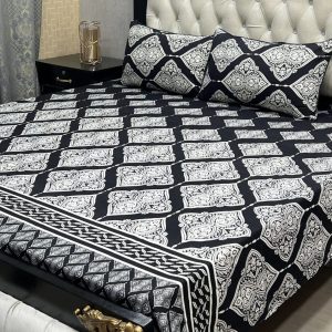 black 3D bedsheet